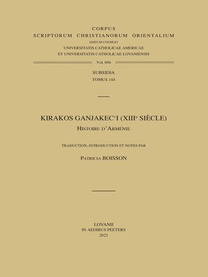 cover image of Kirakos Ganjakec'i (XIIIe siecle). Histoire d'Armenie